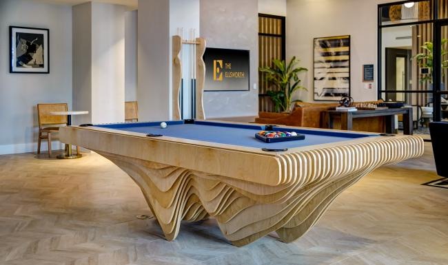 pool table in clubhouse